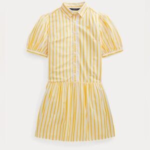 Ralph Lauren Striped Poplin Shirt Dress Girls Size 12